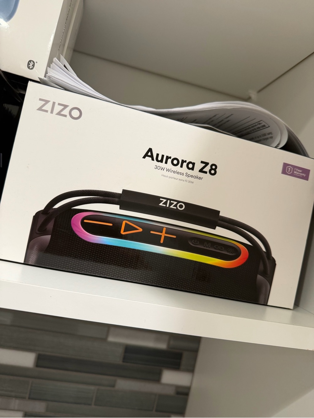 ZIZO Aurora Z8 30W Wireless Portable Speaker - Black with RGB Accent